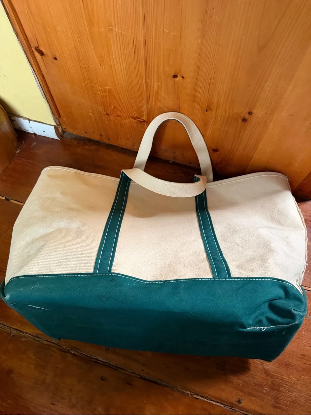 Vintage 80’s LL BEAN Boat and Tote green XL